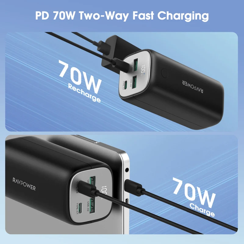 Ravpower PD pioneer 20000mAh 70W 4-Port Power Bank RP-PB208 Pro